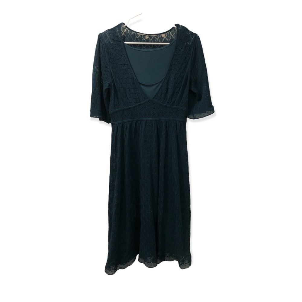 Knitted & Knotted Anthropologie Women’s Turquoise Green. Knitted Sweater Dress